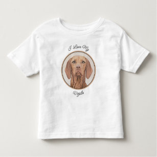 Vizsla Painting - Cute Original Dog Art Toddler T-shirt