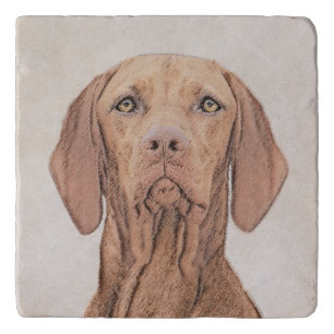 Vizsla Painting - Cute Original Dog Art Trivet