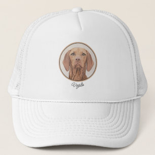 Vizsla Painting - Cute Original Dog Art Trucker Hat