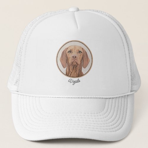 Vizsla Painting _ Cute Original Dog Art Trucker Hat