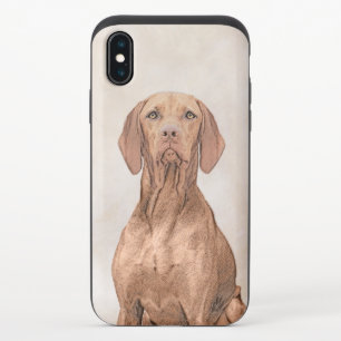 Vizsla Painting - Cute Original Dog Art iPhone X Slider Case