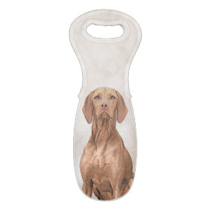 Vizsla Painting - Cute Original Dog Art Wine Bag