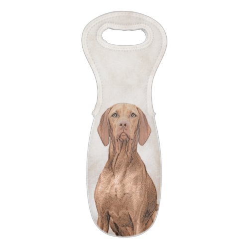 Vizsla Painting _ Cute Original Dog Art Wine Bag