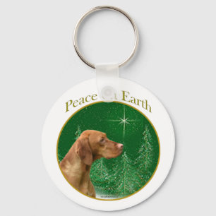 Vizsla Peace Keychain