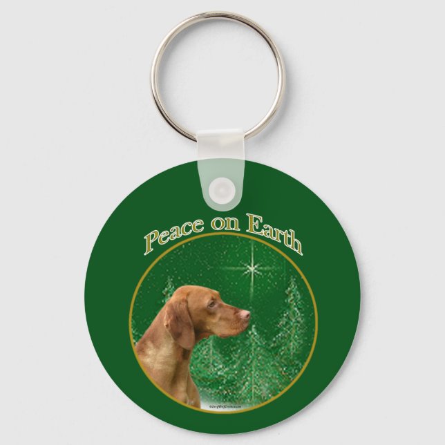Vizsla Peace Keychain (Front)