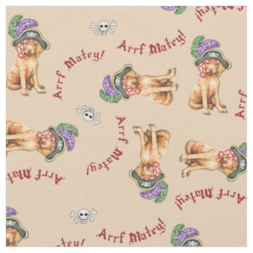 Vizsla Pirate Fabric