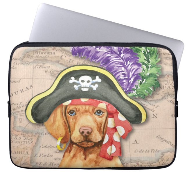 Vizsla Pirate Laptop Sleeve (Front)