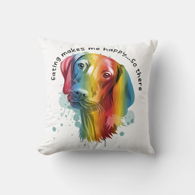 Vizsla pop art style throw pillow (Front)
