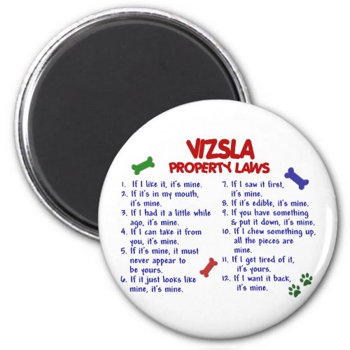 VIZSLA Property Laws 2 Magnet