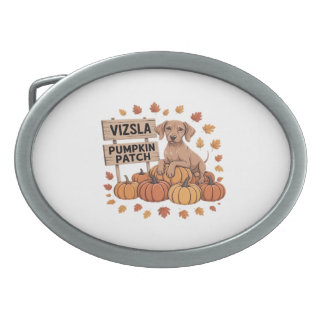 Vizsla Pumpkin Patch Dog Lovers Thanksgiving Hallo Belt Buckle