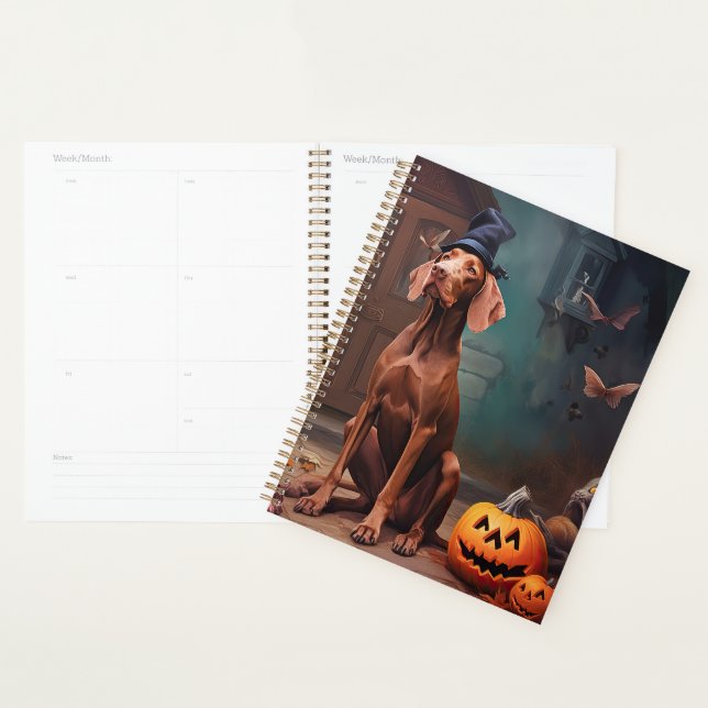 Vizsla Pumpkins Halloween Scary  Planner (Display)