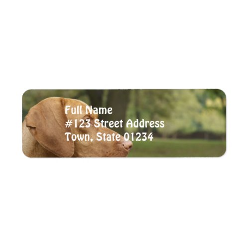 Vizsla Puppy Label
