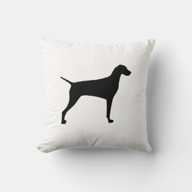 Vizsla silhouette throw pillow (Front)