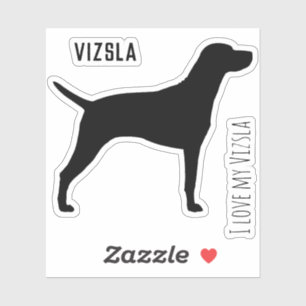 Vizsla Silhouette Vinyl Sticker