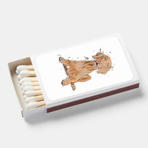 Vizsla Sitting Cartoon Matchboxes