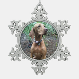 Vizsla Snowflake Christmas Ornament