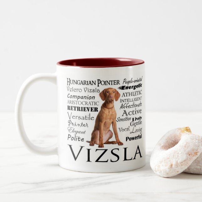 Vizsla Traits Mug (With Donut)