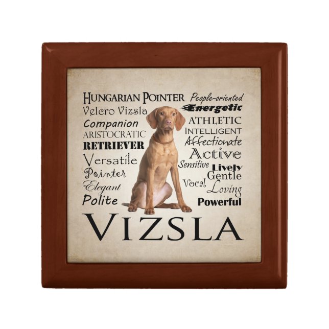 Vizsla Traits Tile Box (Front)