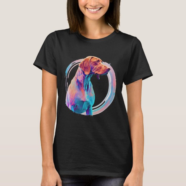Vizsla Vaporwave Retrowave Aesthetic T-Shirt (Front)