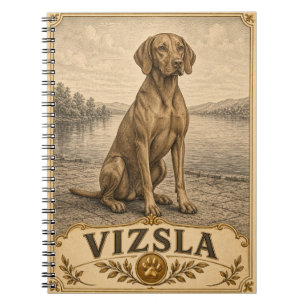 Vizsla, Vintage Heritage Dog Notebook