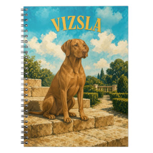 Vizsla, Vintage Watercolor Dog Art Notebook