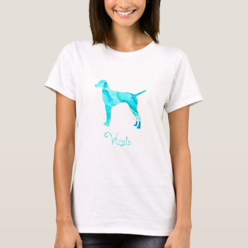 Vizsla Watercolor Design T_Shirt