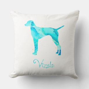 Vizsla Watercolor Design Throw Pillow