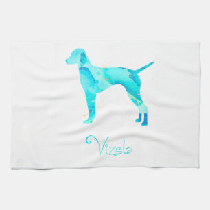 Vizsla Watercolor Design Towel
