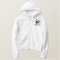 Vizslas Leave Paw Prints Embroidered Zipper Hoodie
