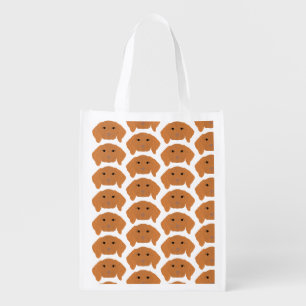 Vizslas on Reusable Grocery Bag
