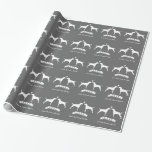Vizslas Wedding Couple with Custom Text Wrapping Paper<br><div class="desc">Original Dog Lover's Design. Customize with your own text. Great for wedding gifts!</div>
