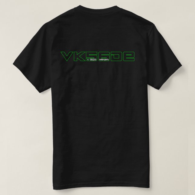 VK56DE in Green T-Shirt (Design Back)