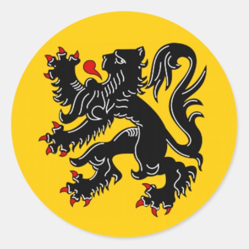 Vlaanderen Flanders Classic Round Sticker