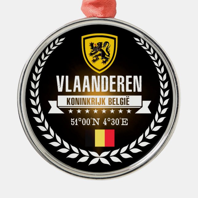 Vlaanderen Metal Ornament (Front)