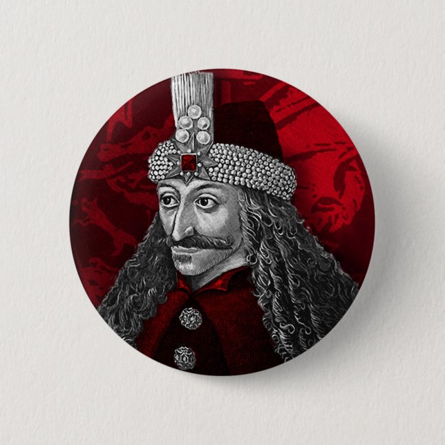 Vlad Dracula Gothic Pinback Button (Front)
