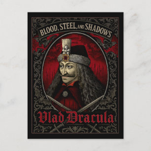 Vlad Dracula Gothic Postcard – Blood Steel Shadows