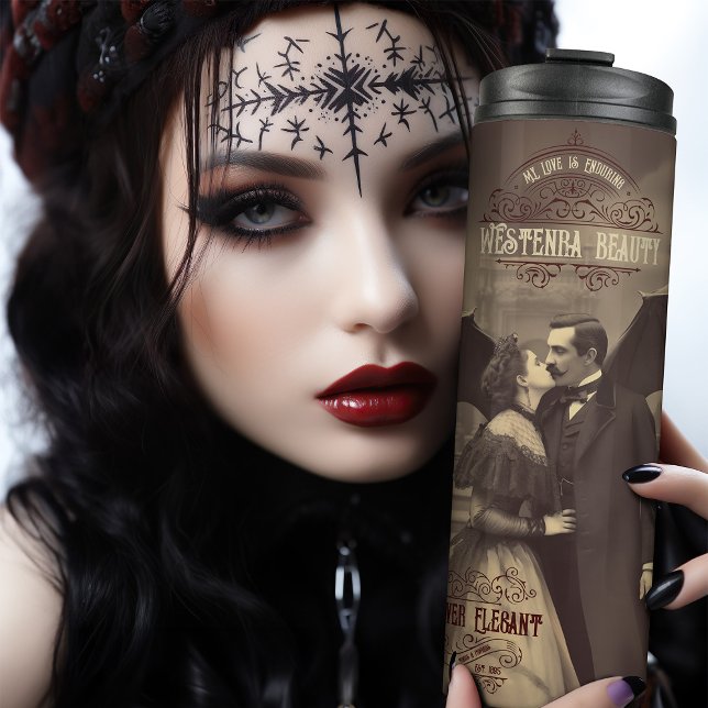 Vlad Dracula's Kiss Gothic Victorian Beauty Thermal Tumbler (Creator Uploaded)