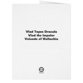 Vlad Tepes: Impaler, Dracula Dragon Prince Voivode (Back)