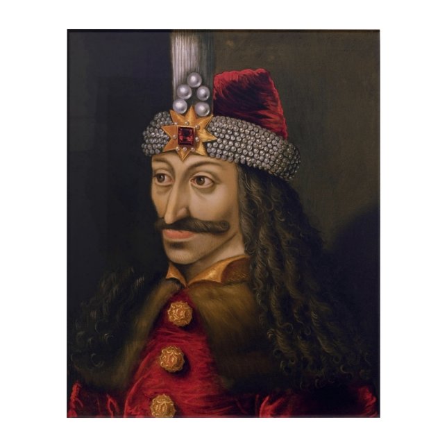 Vlad Tepes: Impaler, Dracula Dragon Prince Voivode Acrylic Print (Front)