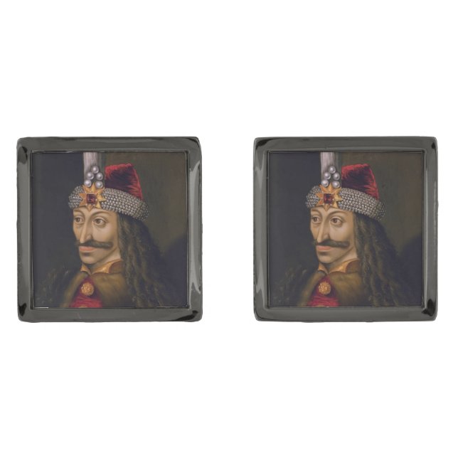 Vlad Tepes: Impaler, Dracula Dragon Prince Voivode Cufflinks (Front)