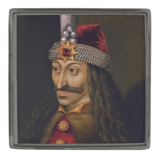 Vlad Tepes: Impaler, Dracula Dragon Prince Voivode Gunmetal Finish Lapel Pin (Front)