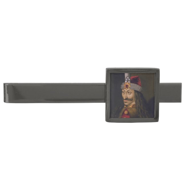 Vlad Tepes: Impaler, Dracula Dragon Prince Voivode Gunmetal Finish Tie Bar (Front)
