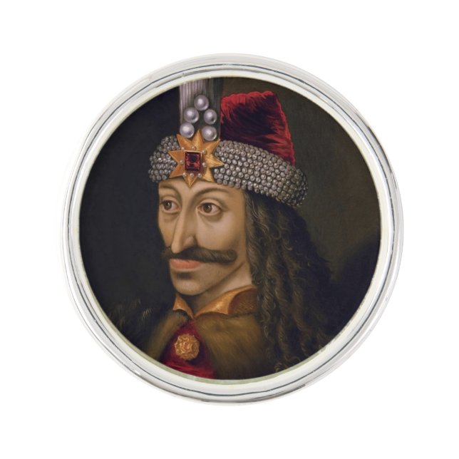 Vlad Tepes: Impaler, Dracula Dragon Prince Voivode Lapel Pin (Front)