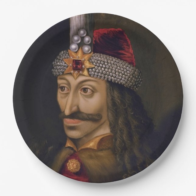 Vlad Tepes: Impaler, Dracula Dragon Prince Voivode Paper Plates (Front)