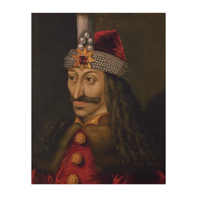 Vlad Tepes: Impaler, Dracula Dragon Prince Voivode Wood Wall Art (Front)
