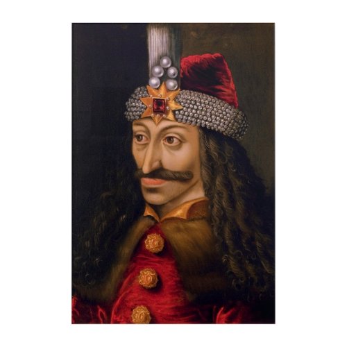 Vlad tepes Impaler Voivode portrait Dracula histor Acrylic Print