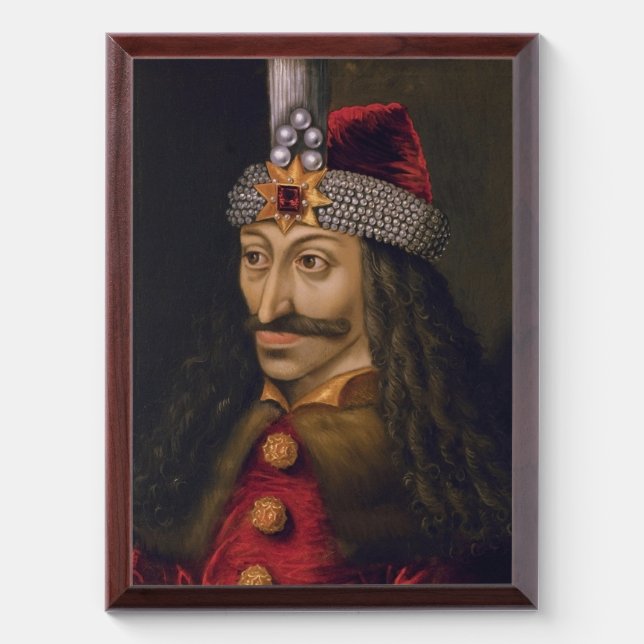 Vlad tepes Impaler Voivode portrait Dracula histor Award Plaque (Vertical)