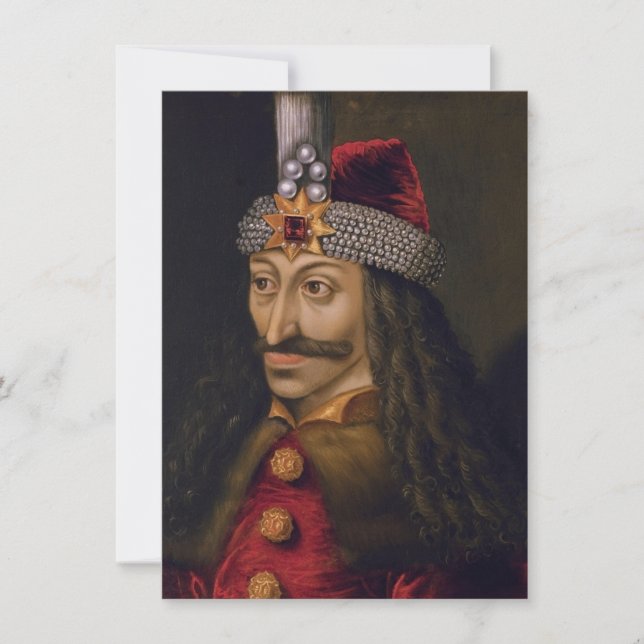 Vlad tepes Impaler Voivode portrait Dracula histor Invitation (Front)