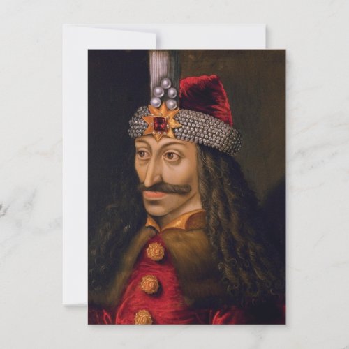 Vlad tepes Impaler Voivode portrait Dracula histor Invitation