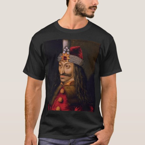 Vlad tepes Impaler Voivode portrait Dracula histor T_Shirt